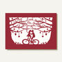 Bicycle Lovers Valentine's Card With Kraft Envelope. Eco Friendly, thumbnail 1 of 2
