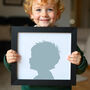 Childs Portrait For Nursery Playroom Silhouette Custom Art Print, thumbnail 1 of 8
