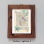 Fern Wood Block Print Vintage Book Page, thumbnail 2 of 6