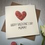 Happy Valentine's Day Mummy/Daddy Heart Card, thumbnail 2 of 2