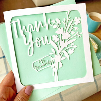 Personalised Thank You Flowers Card, 2 of 4