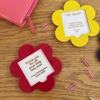 Flower Teacher Gift Post It Note Holder, 2 of 8