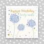 Auntie Birthday Card Allium Design, thumbnail 1 of 3