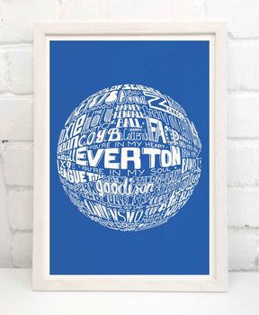 Everton Football Club Typography Print, 7 of 8