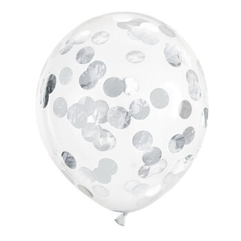 Silver Foil Confetti Filled Balloons, 2 of 2