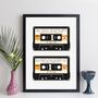 Personalised Cassette Mix Tape Print Music Lover Gift, thumbnail 5 of 10