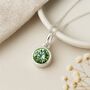 Personalised August Birthstone Necklace In Sterling Silver, thumbnail 4 of 10