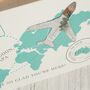 Destination World Map And Aeroplane Welcome To Our Wedding Sign, thumbnail 4 of 5