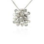Sterling Silver Flower Cluster Necklace, thumbnail 3 of 5