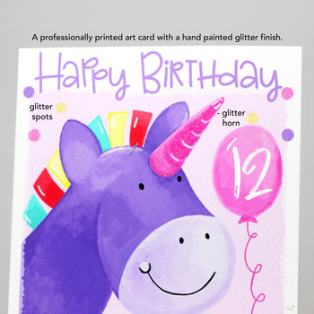 Personalised Unicorn Relation Birthday Card, 2 of 10