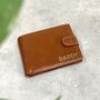Personalised Leather Wallet For Dad Glossy, thumbnail 1 of 11