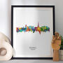 Solihull Skyline Portrait Print And Box Canvas, thumbnail 1 of 5