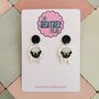 Sheep Glitter Resin Earrings / Gift For Animal Lover / Farmyard Jewellery / Fun Accessories, thumbnail 1 of 5