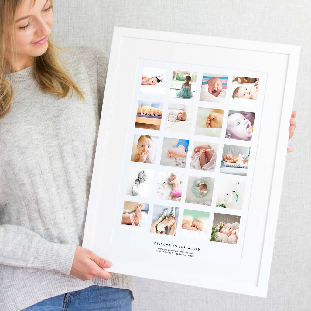 Personalised New Baby Photo Collage By Coupole Carnaby ...