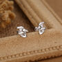 Sterling Silver Chanterelle Mushroom 16 G Flat Back Labret Earrings, thumbnail 7 of 12