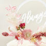 Personalised Dried Flower Acrylic Wedding Cake Topper, thumbnail 11 of 12