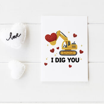 Funny I Dig You Digger Valentine’s Card, 5 of 7