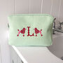 Poodle Monogram Wash Bag, thumbnail 1 of 3