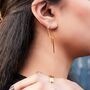 Sterling Silver Angular Minimalist Drop Earring, thumbnail 8 of 8
