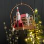 Santa In A Chair Lift Hanging Decoration, thumbnail 2 of 4