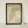 Personalised Vintage Golf Map Art For Any Golf Course, thumbnail 4 of 5