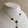 Double Sided Clover Long Necklace White Black, thumbnail 9 of 10