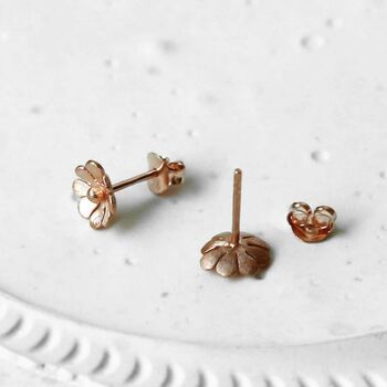 Sterling Silver Dainty Daisy Studs, 8 of 12