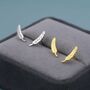 Wheat Stud Earrings In Sterling Silver, thumbnail 5 of 12