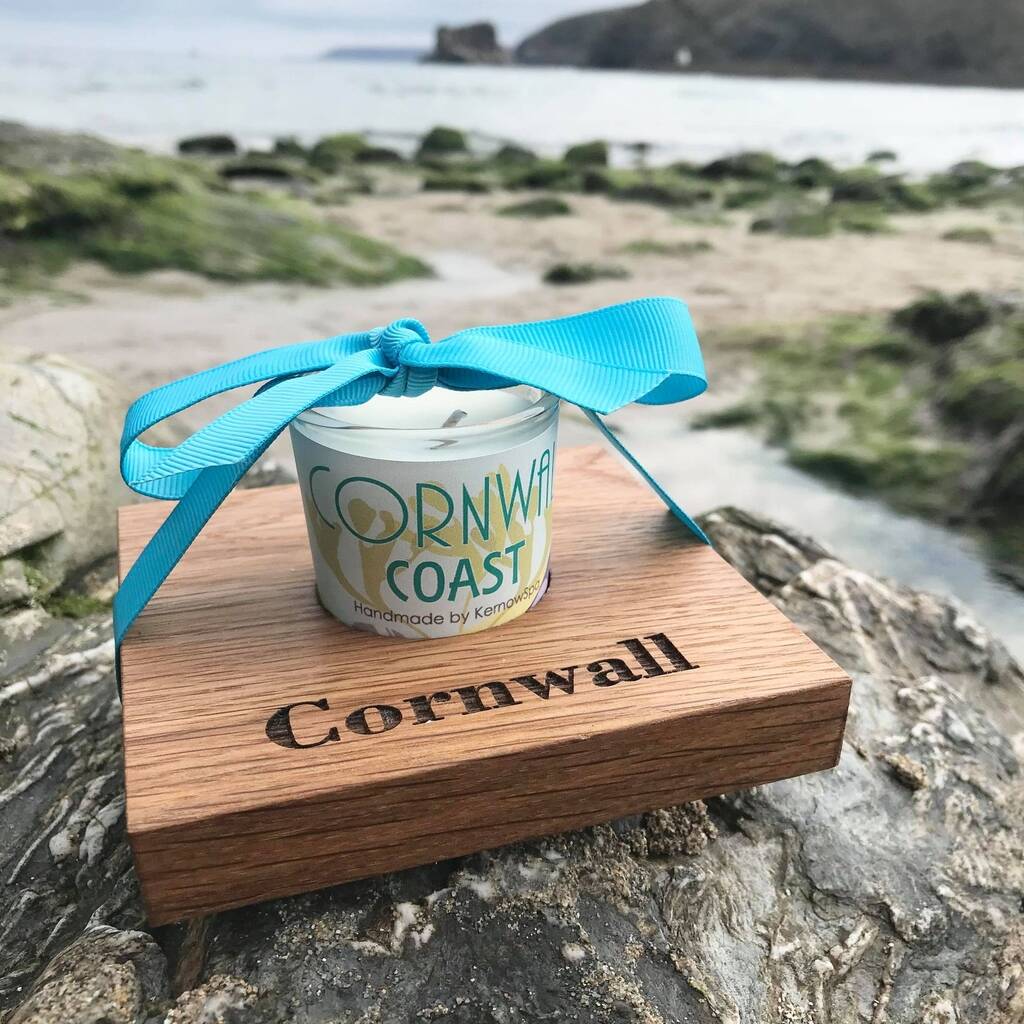 Cornwall Coast Wooden Candle Block