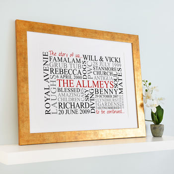 Personalised 'The Story Of Us' Family Print, 7 of 11