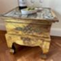 Hand Painted Indonesian Elephant Side Table Hand Carved, thumbnail 2 of 12