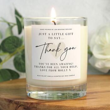 Thank You Gift Personalised Scented Candle, 4 of 6