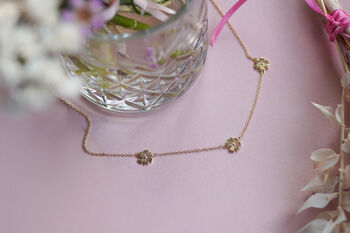 Triple Daisy Chain Necklace, 9 of 10
