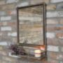 Industrial Pipe Wall Mirror With Shelf, thumbnail 1 of 3