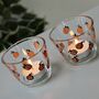 Ditsy Pumpkin Hand Painted Candle Holders, thumbnail 1 of 6