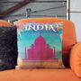 India, Taj Mahal Travel Themed Cushion, thumbnail 1 of 2