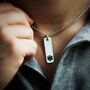 Silver Medical Alert Allergy Necklace Pendant, thumbnail 3 of 10