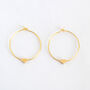 Tiny Gold Plated Heart Hoop Earrings, thumbnail 6 of 11
