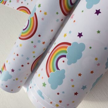 Rainbow Gift Wrapping Paper Or Gift Wrap Set With Card, 6 of 11