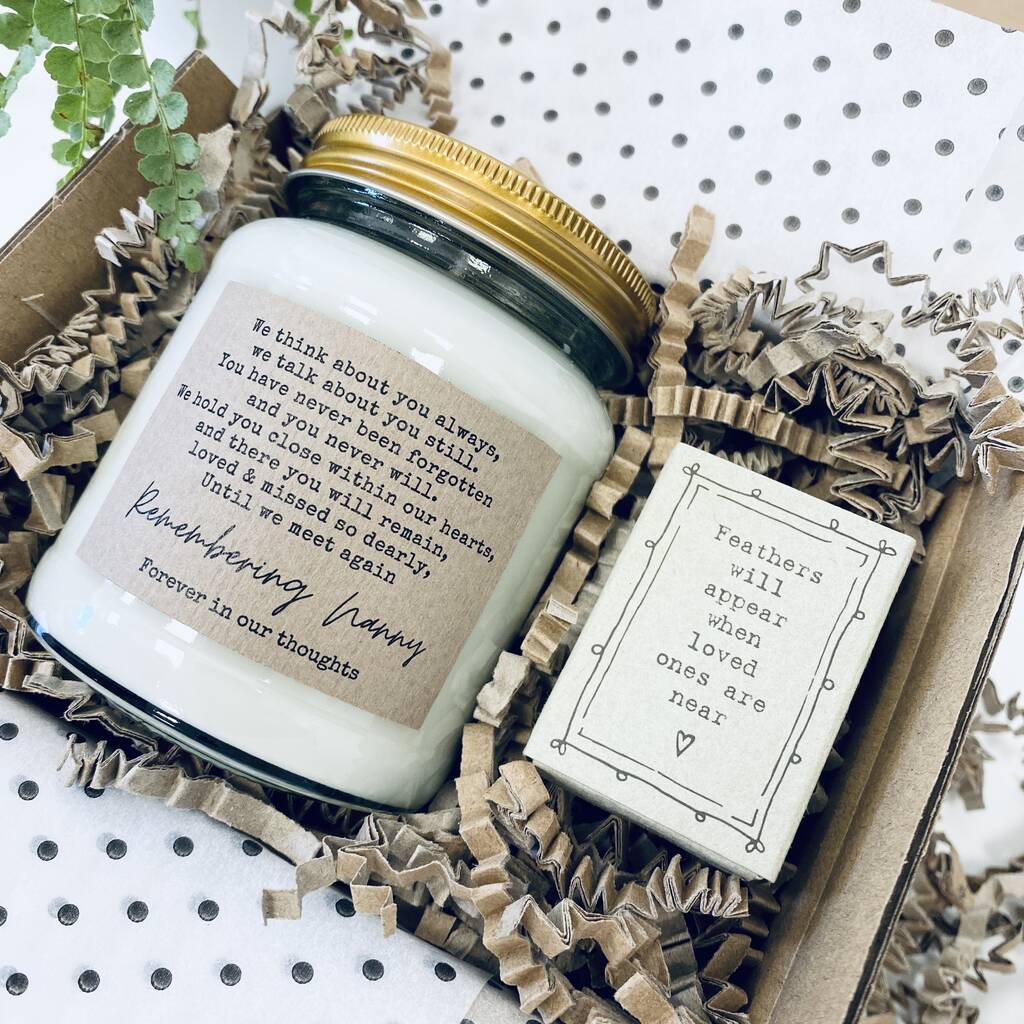 Bereavement Scented Candle Keepsake Gift Set, 1 of 9