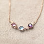 Rose Gold Plated Family Birthstone Necklace, thumbnail 2 of 9
