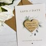 Laurel Wreath Classic Save The Date Magnet With Card, thumbnail 3 of 3