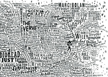 Music Map Of London Print, 8 of 9