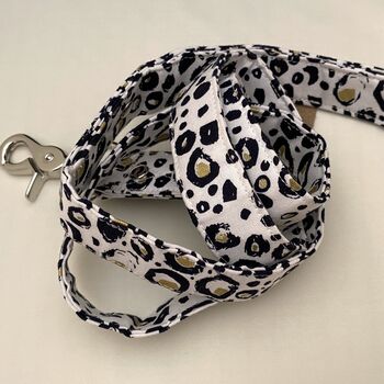 Martingale Collar In Snow Leopard Design Available Lead, 7 of 7