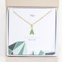 May Birthstone Emerald Initial Necklace, thumbnail 9 of 9