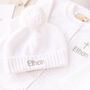 White Personalised Christening Matinee Cardigan With Cross, thumbnail 7 of 12