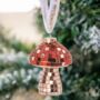 Mushroom Mirror Tile Bauble, thumbnail 1 of 4