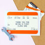 Train Ticket Personalised Father's Day Card, thumbnail 4 of 5
