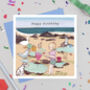 'On The Beach' Birthday Card, thumbnail 2 of 4