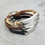 Personalised Men’s Leather Cord Bracelet, thumbnail 3 of 6